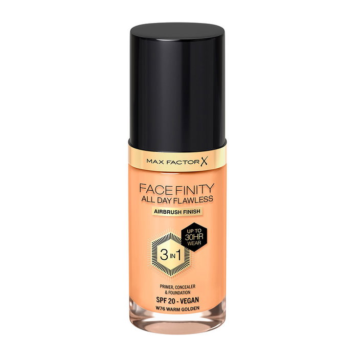 Max Factor FACEFINITY ALL DAY FLAWLESS Fond de teint 3 en 1 #W76-warm golden 30 ml Vegan SPF 20