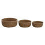Set de basket Home ESPRIT Fibre naturelle Boho 30 x 30 x 13 cm