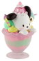 Hello Kitty & Friends Window Box figurine Fast Food Pochacco Pink Unicorn Sundae 9 cm