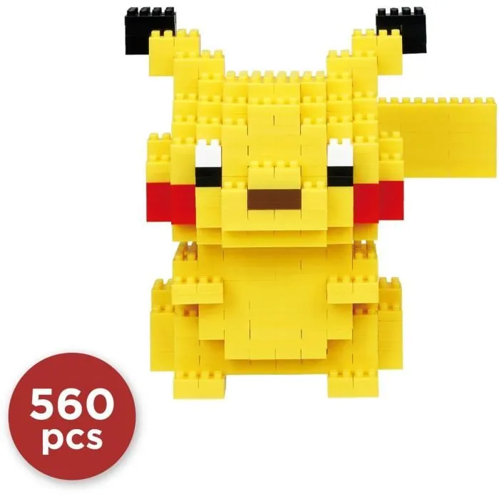 Bandai Nanoblock - Kit de Construction Pikachu Deluxe Pokémon - Figurine en Briques 3D - Pour 12 ans et plus