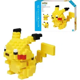Bandai Nanoblock - Kit de Construction Pikachu Deluxe Pokémon - Figurine en Briques 3D - Pour 12 ans et plus