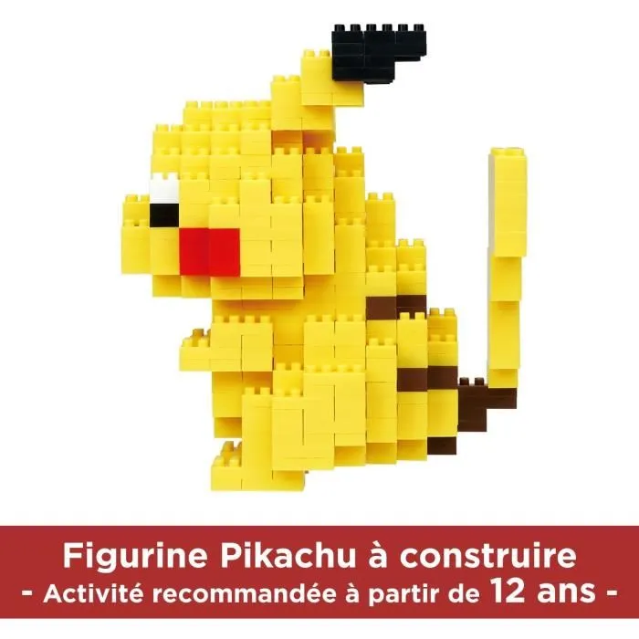Bandai Nanoblock - Kit de Construction Pikachu Deluxe Pokémon - Figurine en Briques 3D - Pour 12 ans et plus