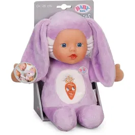 Baby Born - Poupée marionnette lapin doux 26 cm avec poches pour les doigts, pour nouveau-né et bébé