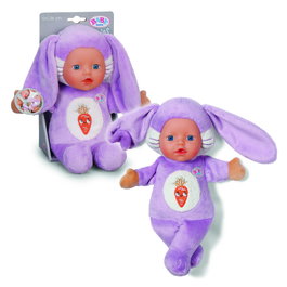 MGA Baby Born - Poupée Peluche Lapin Marotte Animaux 26 cm - Très Douce et Lavable - Dès la Naissance - Marquée CE