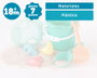 KioKids - Set de seau de plage vert 7 pièces pour bébé - avec pelle, râteau, tamis et moules à sable