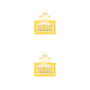 Nanocable 10.20.0400-L25-Y Câble Réseau RJ45 CAT.6 UTP 25 cm Jaune