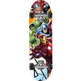 Stamp Skateboard Marvel Avengers 28" x 8" - Plateau bois d'érable 9 couches, roues PVC, charge max 50 kg