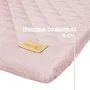 Roba Matelas à langer Style avec coussin de sécurité 85 x 75 cm, visage de lapin Lily, rose, doux et imperméable
