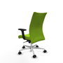 Piqueras Y Crespo Albacete Confidente - Chaise de Bureau Pistache avec Mécanisme Synchrone et Base Aluminium