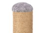 Mascow Rascador Columna Gato Base Cuadrada 30x30x54 cm Gris et Marron Tissu Bois (Set de 4)