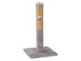 Mascow Rascador Columna Gato Base Cuadrada 30x30x54 cm Gris et Marron Tissu Bois (Set de 4)
