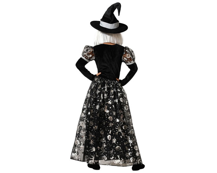 atosa Déguisement de sorcière robe longue grise avec chapeau pour fille