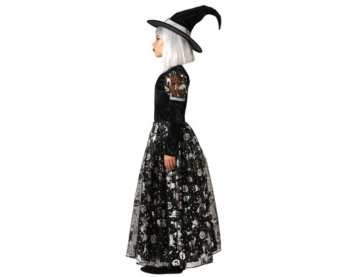 atosa Déguisement de sorcière robe longue grise avec chapeau pour fille