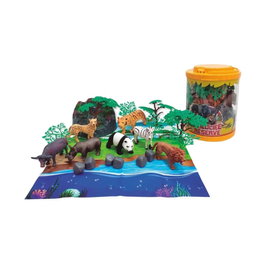 Playset 22 x 17 cm animaux
