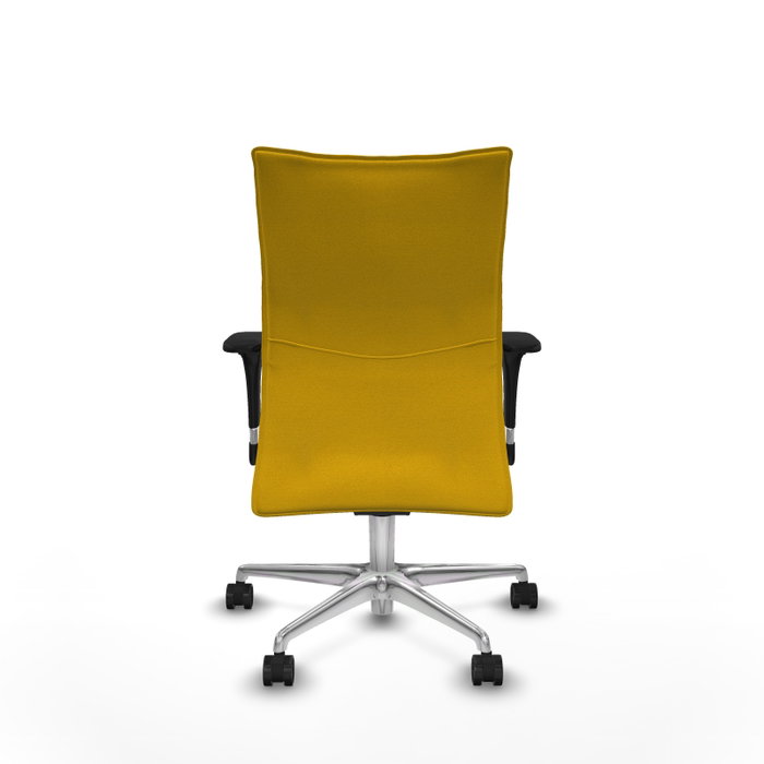 Piqueras Y Crespo Chaise Albacete Confidente Jaune avec mécanisme synchrone et base aluminium Piqueras Y Crespo Chaise Albacete Confidente Jaune avec mécanisme synchrone et base aluminium