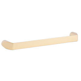 GIUSTI Tirador Alan en zamak avec finitions nickel satiné, or satiné et noir mat, distance entre trous de 128 mm