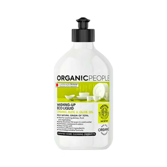 Organic People Liquide vaisselle Aloès-Olive 500 ml Eco - Certifié ICEA, biodégradable Organic People Liquide vaisselle Aloès-Olive 500 ml Eco - Certifié ICEA, biodégradable