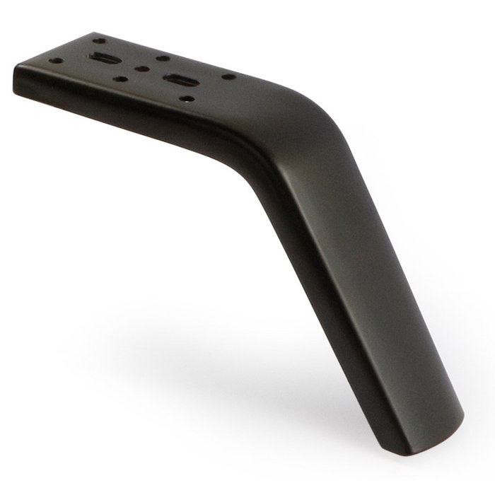 Q&Q Pata Metálica Horsy H125 - Patte de meuble en métal chromé pour canapé ou buffet, hauteur 125 mm