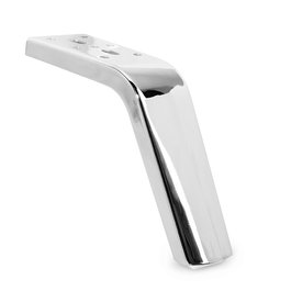 Q&Q Pata Metálica Horsy H125 - Patte de meuble en métal chromé pour canapé ou buffet, hauteur 125 mm