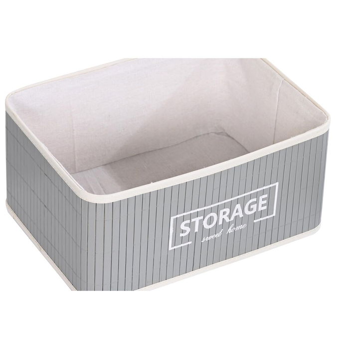 Lot de paniers DKD Home Decor Gris foncé Bambou 40 x 30 x 46 cm 5 Pièces