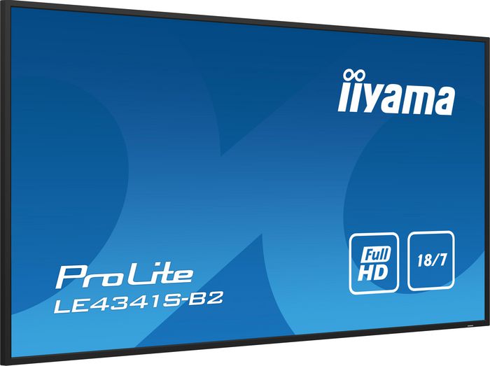 iiyama - Écran professionnel 43 pouces Full HD (1920x1080) IPS - Panneau à 1% Haze - Haut-parleurs 2x 10W - Ports HDMI, VGA, USB et LAN/RS232C - Compatible VESA 400x400
