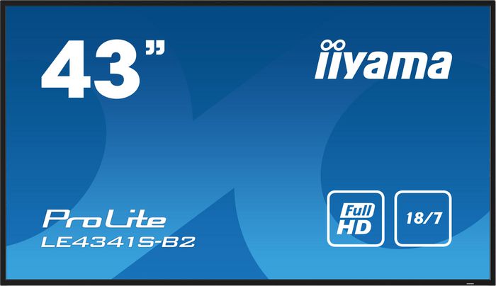 iiyama - Écran professionnel 43 pouces Full HD (1920x1080) IPS - Panneau à 1% Haze - Haut-parleurs 2x 10W - Ports HDMI, VGA, USB et LAN/RS232C - Compatible VESA 400x400