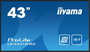iiyama - Écran professionnel 43 pouces Full HD (1920x1080) IPS - Panneau à 1% Haze - Haut-parleurs 2x 10W - Ports HDMI, VGA, USB et LAN/RS232C - Compatible VESA 400x400