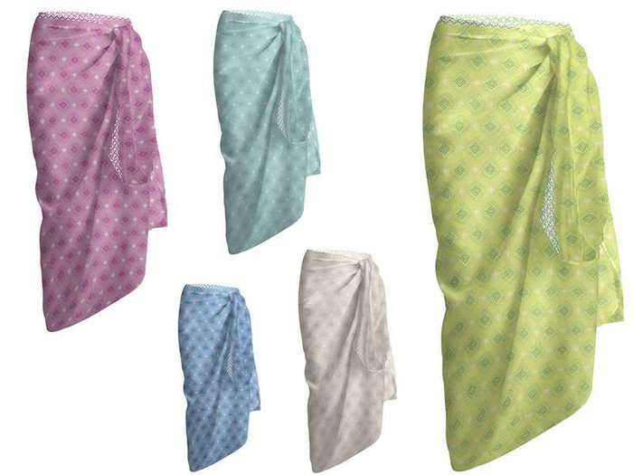 Secaneta - Paréo Voile 100% Coton Imprimé Réf. Remann 100x180 cm - Motifs Surtis Multicolore