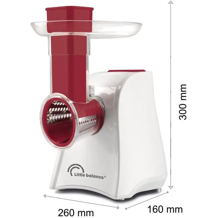 Little Balance Découpe-légumes Easy Veggie avec 5 cônes amovibles, râpe fine, julienne, trancheuse et grille à fromages