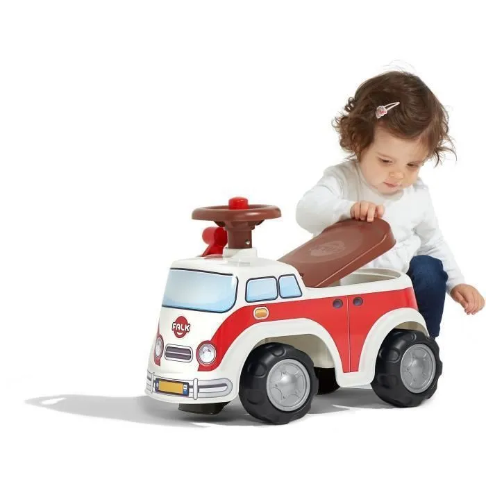 Falk Porteur Vintage avec Siège Rabattable et Volant Directionnel avec Klaxon pour Bébé