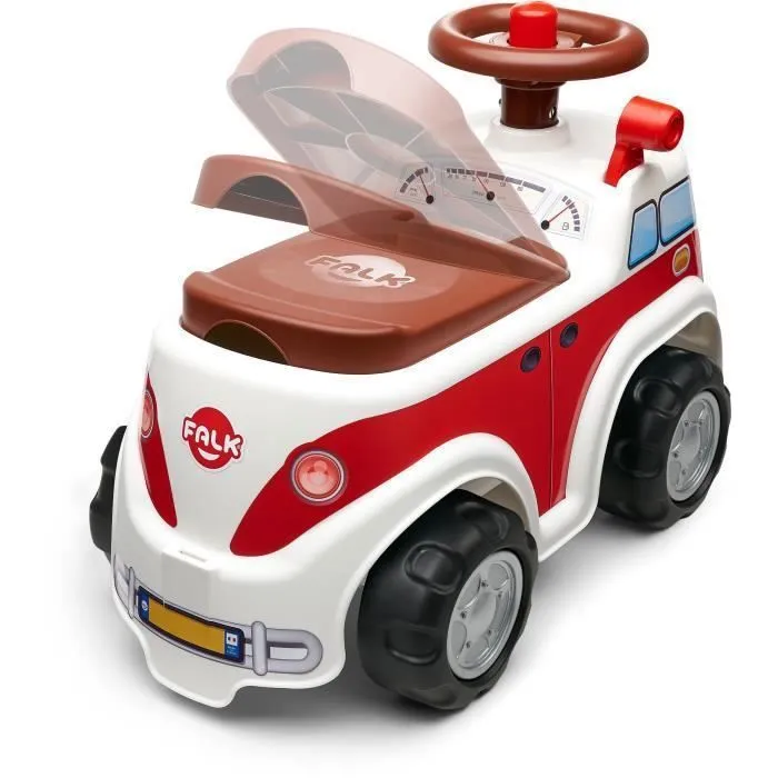 Falk Porteur Vintage avec Siège Rabattable et Volant Directionnel avec Klaxon pour Bébé