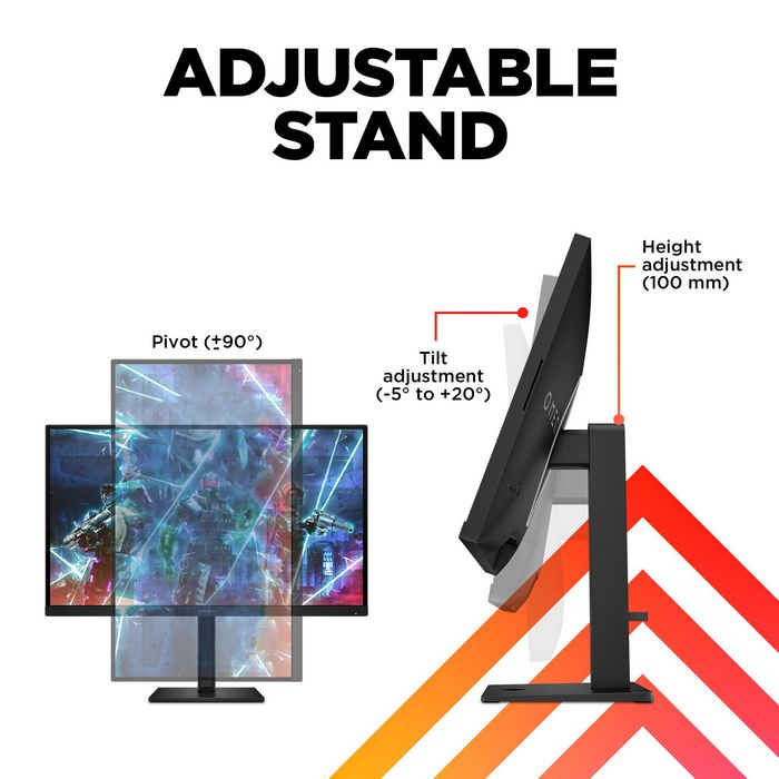 HP Écran gamer OMEN 27 pouces - OMEN 27s - 27" FHD 240 Hz 1 ms avec NVIDIA G-SYNC, HDR 400, Hub USB