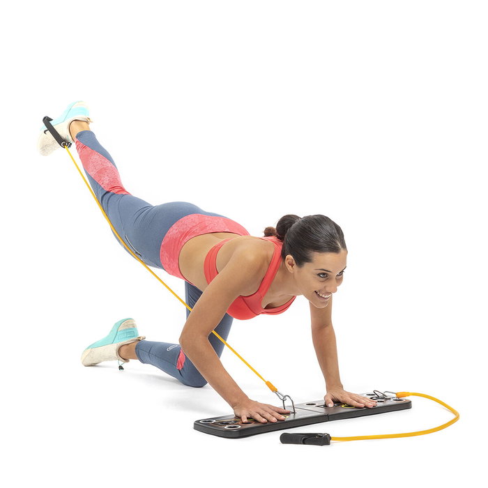 Pack planche de pompes push-up et set bandes de résistance avec accessoires et guide InnovaGoods