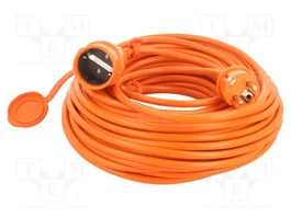 KEL Rallonge réseau H05VV-F 3G1,5mm² 30m Orange