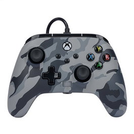 PowerA Manette avec câble Enhanced 1525943-01 Arctic Camo Gris pour Xbox Series X|S, Xbox One et Windows 10/11 - Licence officielle, boutons programmables