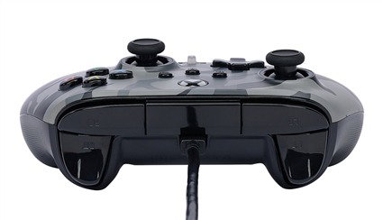 PowerA Manette avec câble Enhanced 1525943-01 Arctic Camo Gris pour Xbox Series X|S, Xbox One et Windows 10/11 - Licence officielle, boutons programmables