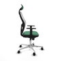 Piqueras y Crespo Chaise de Bureau Jorquera avec Appui-tête Vert émeraude