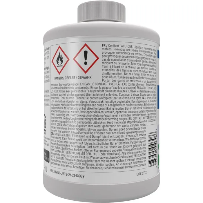 GEB Colle PVC Gel Plus - Collage pour PVC rigide sous pression et évacuation d'eau potable et usée - 1 Litre