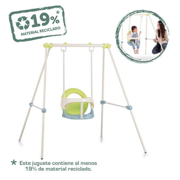 Smoby S.Life Balançoire Bébé en Métal - Pour Enfants Dès 3 Ans - Dimensions 118x117 cm - Hauteur 118 cm
