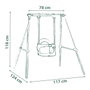 Smoby S.Life Balançoire Bébé en Métal - Pour Enfants Dès 3 Ans - Dimensions 118x117 cm - Hauteur 118 cm