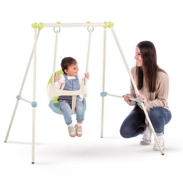 Smoby S.Life Balançoire Bébé en Métal - Pour Enfants Dès 3 Ans - Dimensions 118x117 cm - Hauteur 118 cm