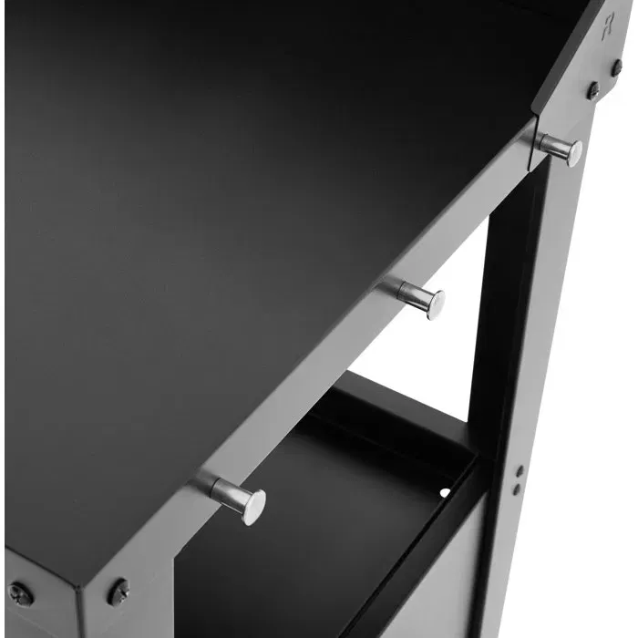 Cookingbox Chariot multifonction pour plancha et cuisine extérieure, plateau 100x50 cm, acier, avec roues et poignée