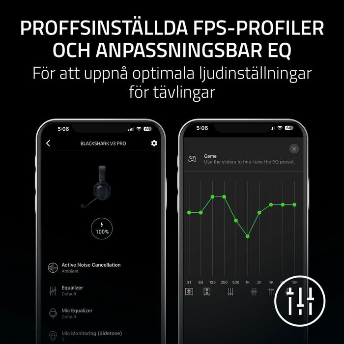 Razer BlackShark V3 Pro Casque Gaming avec et sans fil, THX Spatial Audio, suppression de bruit hybride, Bluetooth, pour PS5, PC, Mac, Noir