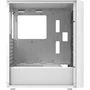 Darkflash DF-DK351CL6-WH - Boîtier PC moyen tour ATX blanc avec façade mesh, 4 ventilateurs A-RGB, port USB 3.0 et panneau latéral en verre trempé