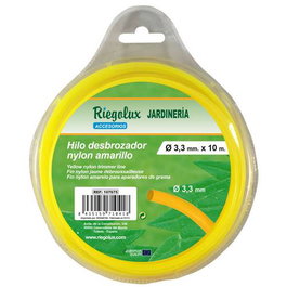 Riegolux Fil de débroussailleuse en nylon RGX HILO RED 3,3mm x 10m Jaune