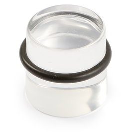 BRINOX Tope de porte adhésif cylindrique en métacrylate Gris/Noir 32x33mm B90180H