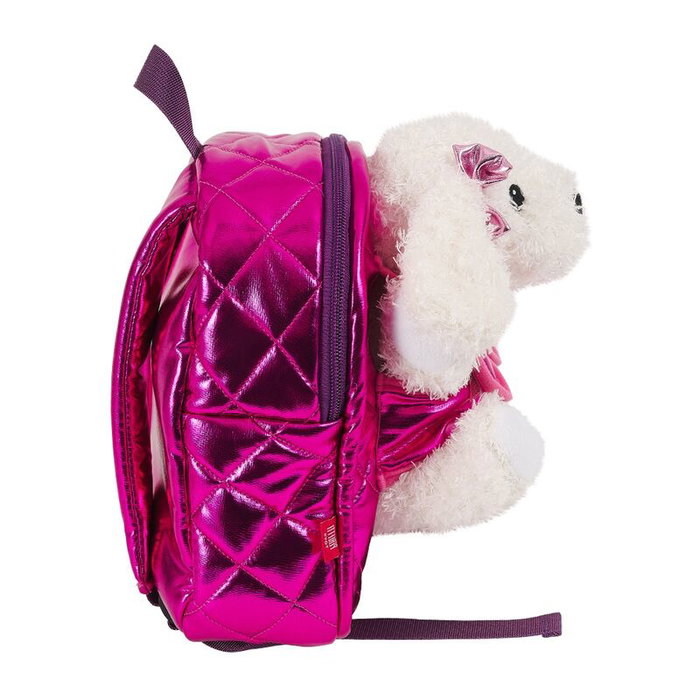 PERLETTI Mochila avec peluche de chien Didi 27cm - Sac à dos pour enfant, taille 7x21x9cm