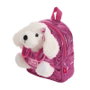 PERLETTI Mochila avec peluche de chien Didi 27cm - Sac à dos pour enfant, taille 7x21x9cm