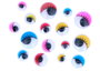 Innspiro Lot de 52 yeux mobiles autoadhésifs avec paupières de tailles assorties