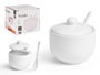 Vessia Sucrier blanc avec cuillère en céramique 12 x 10 x 10 cm 310 ml (Set de 24)
